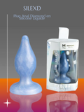 🇪🇸 SILEXD – Plug Anal Diamond en Silicone Liquide Thermoréactif Bleu Nacré