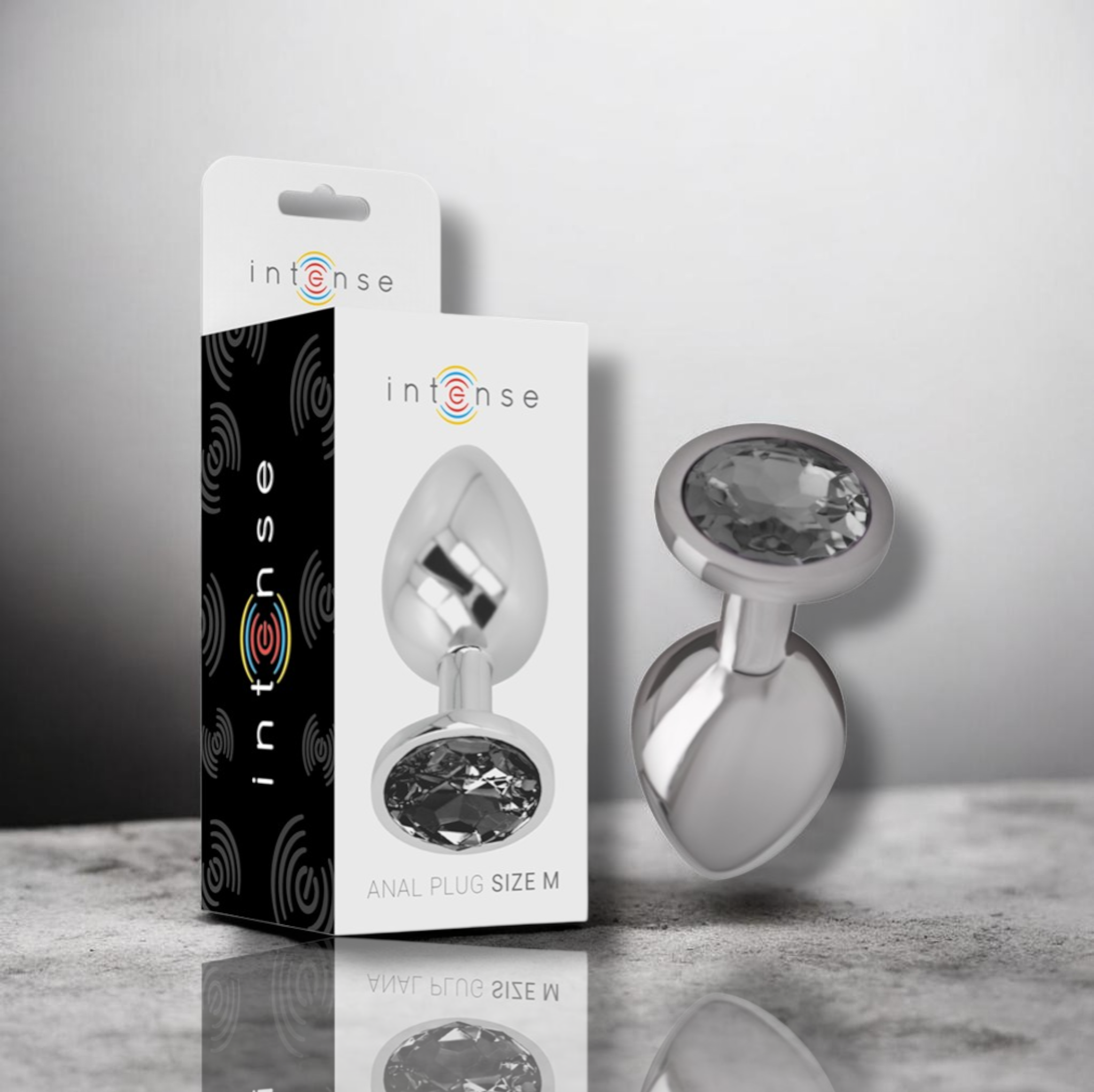 🇪🇸 INTENSE™ – PLUG ANAL EN MÉTAL AVEC BIJOU NOIR