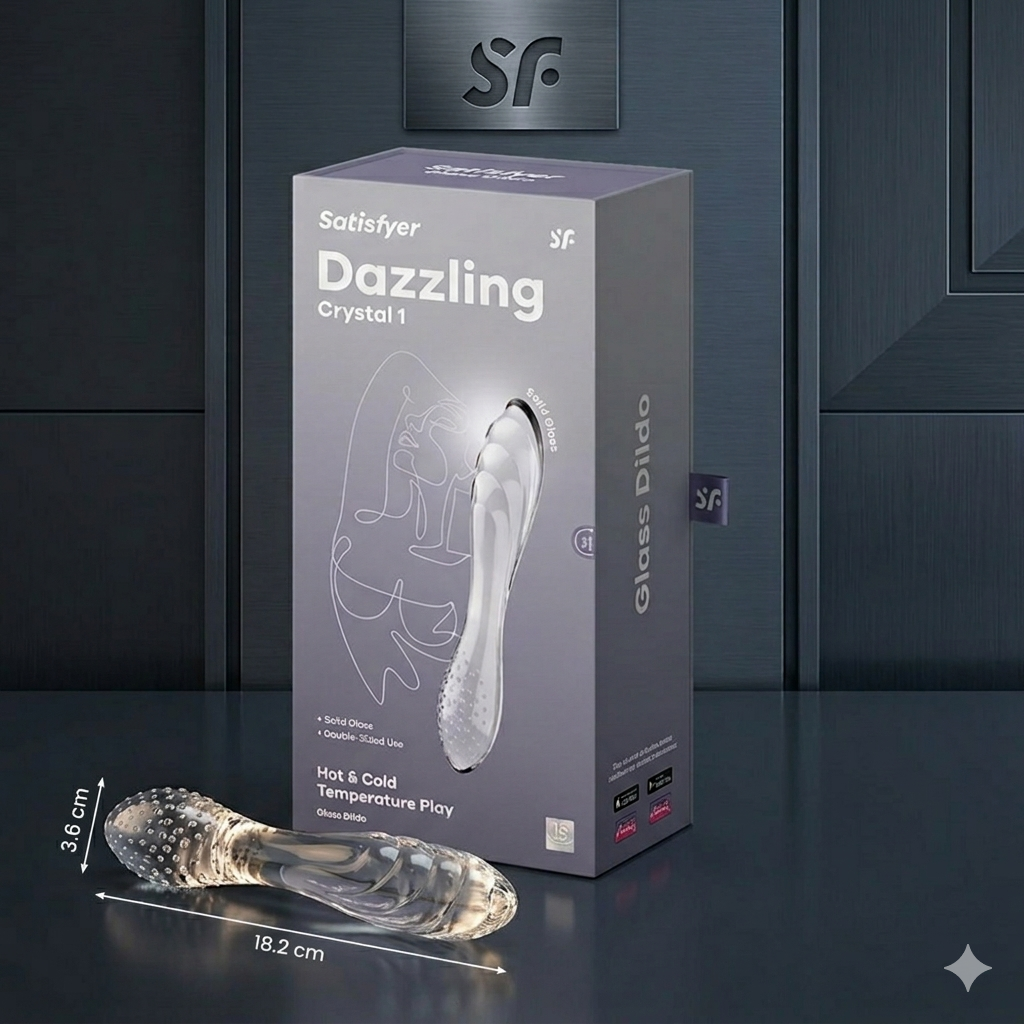 Satisfyer - Dazzling Crystal 1 – Stimulateur en Verre Borosilicate Thermique (Transparent)