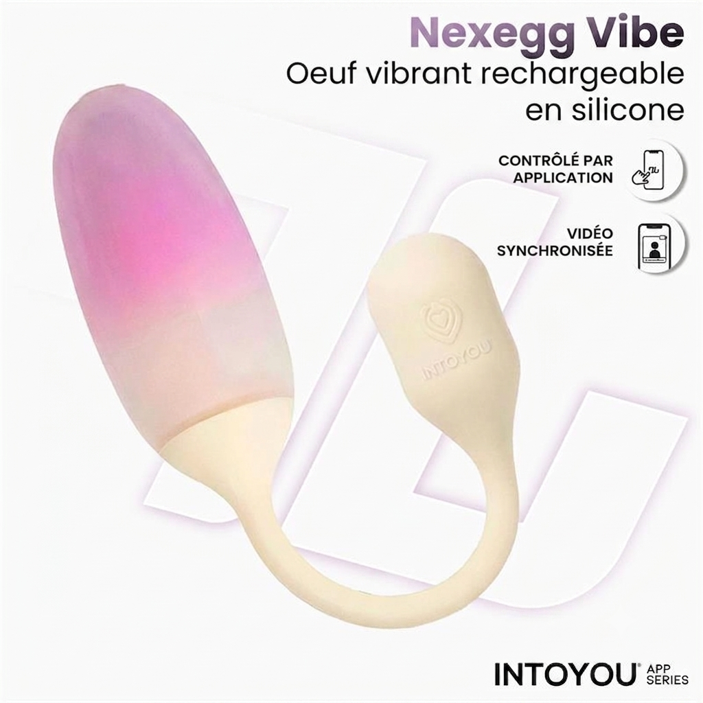Intoyou Nexegg – Œuf vibrant connecté en silicone double couche
